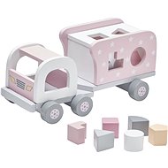 Truck with Wooden Pink Blocks - Toy Car