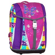 Girl's School Briefcase with Bow Ties Bagmaster Polo 7 Pink/Violet - Briefcase