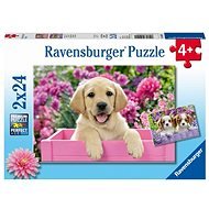 Ravensburger 050291 Varázslatos kölyökkutyák, 2x24 darabos - Puzzle