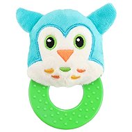 Baby Mix Baby plush rattle with teether - owl - Baby Rattle