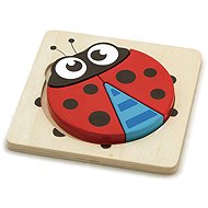 Babu The Inquisitive Ladybird 4 pieces - Wooden Puzzle