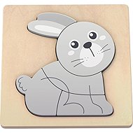 Babu Grey Rabbit 5-piece set - Wooden Puzzle