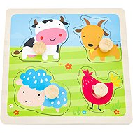 Babu Animals on the meadow 4 pieces - Puzzle
