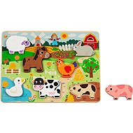 Babu Domestic animals 7 pieces with figures 2v1 - Puzzle
