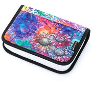 BAGMASTER LUMI 21 A school pencil case - coloured flowers - Pencil Case