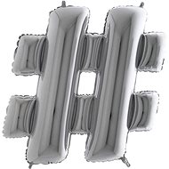 SMART BALLOONS Foil balloon # sign silver 102 cm - Balloons
