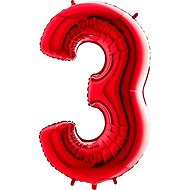 FLEXMETAL Balloon foil numbers red - red 102 cm - 3 - Balloons