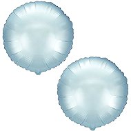 FLEXMETAL Foil balloon 45 cm round pastel blue, 2 pcs - Balloons