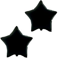 FLEXMETAL Foil balloon 48 cm star, black, 2 pcs - Balloons