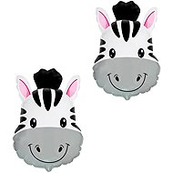 FLEXMETAL Foil balloon 60 cm zebra, safari, 2 pcs - Balloons