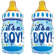 FLEXMETAL Foil balloon 69 cm baby bottle boy, baby boy, baby shower, 2 pcs - Balloons