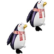 PARTYDECO Walking penguin foil balloon, 43 cm, 2 pcs - Balloons