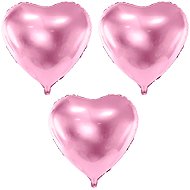 PARTYDECO Balloon foil heart light pink, wedding, valentine, 45 cm, 3 pcs - Balloons