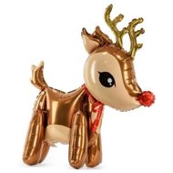 PARTYDECO Balloon foil reindeer - Christmas - 55 cm (not helium filled) - Balloons