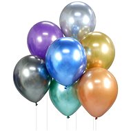 Godan Set of latex balloons, chrome plated, mix of colours, 7 pcs, 30 cm - Balloons