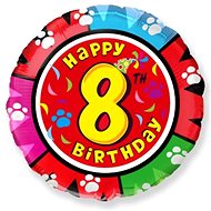 FLEXMETAL Happy birthday 8th birthday balloon 45 cm - Balloons