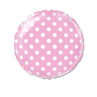 FLEXMETAL Foil balloon round pink with white dots 45 cm - Balloons