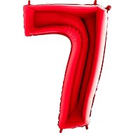 FLEXMETAL Balloon foil numerals, red 102 cm, 7 - Balloons