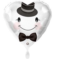 Amscan Balloon foil heart - groom - bachelorette party - 43 cm - Balloons