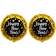 FLEXMETAL Foil balloon - happy new year / New Year's Eve, 45 cm, 2 pcs - Balloons
