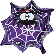 Guirca Halloween spider web with spiders foil balloon 60cm - Balloons