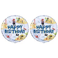 FLEXMETAL Foil balloon - pirate, happy birthday, 45 cm, 2 pcs - Balloons