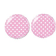 FLEXMETAL Foil balloon - round, pink with white dots, 45 cm, 2 pcs - Balloons