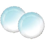 FLEXMETAL Foil balloon - round, ombré, blue and white, 48 cm, 2 pcs - Balloons