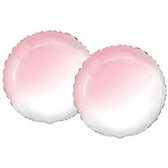 FLEXMETAL Foil balloon - round, ombré, pink and white, 48 cm, 2 pcs - Balloons