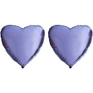 FLEXMETAL Foil balloon - heart, valentine / wedding, lilac, 45 cm, 2 pcs - Balloons
