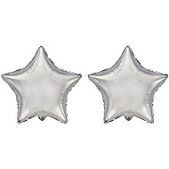 FLEXMETAL Foil balloon - star, silver, 45 cm, 2 pcs - Balloons