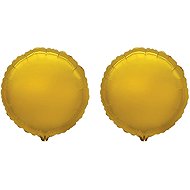 FLEXMETAL Foil balloon - round, gold, 45 cm, 2 pcs - Balloons