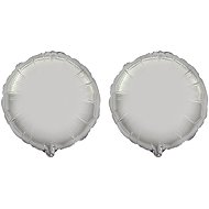FLEXMETAL Foil balloon - round, silver, 45 cm, 2 pcs - Balloons