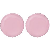 FLEXMETAL Foil balloon - round, pastel pink, 45 cm, 2 pcs - Balloons