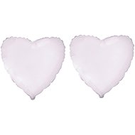 FLEXMETAL Foil balloon - heart, valentine / wedding, white, 45 cm, 2 pcs - Balloons