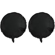 FOLAT Foil balloon - round, matte black, 45 cm, 2 pcs - Balloons
