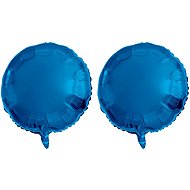 FOLAT Foil balloon - round, metallic blue, 45 cm, 2 pcs - Balloons