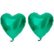 FOLAT Foil balloon - heart, matt green , 45 cm, 2 pcs - Balloons