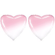 FOLAT Foil balloon - ombré heart, pink and white, 48 cm, 2 pcs - Balloons