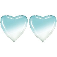 FLEXMETAL Foil balloon - heart, ombré / blue and white, 48 cm, 2 pcs - Balloons