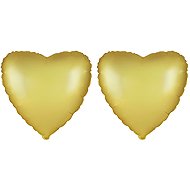 FLEXMETAL Foil balloon - heart, pastel gold, valentine / wedding, 45 cm, 2 pcs - Balloons