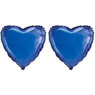 FLEXMETAL Foil balloon - heart, blue, valentine / wedding, 48 cm, 2 pcs - Balloons
