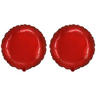 FLEXMETAL Foil balloon - round, red, 45 cm, 2 pcs - Balloons