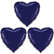 FLEXMETAL Foil balloon - heart, purple, valentine / wedding, 45 cm, 3 pcs - Balloons