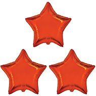 FLEXMETAL Foil balloon - star, orange, 45 cm, 3 pcs - Balloons