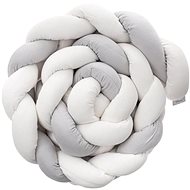 Cop velvet cream grey - Crib Bumper