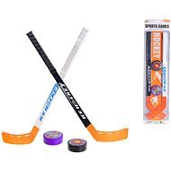 Hockey sticks set 57 cm + 2 pucks on card - Hockey Stick