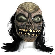 Maska lebka zubatá s vlasmi - Karnevalová maska