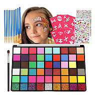 FunCo Kids carnival body and face paint set with rhinestones 54 colours - Face Paint