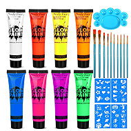 FunCo Children's Face Paint Set in Tubes with Accessories NEONS 23pcs - Face Paint